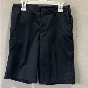 black khaki shorts